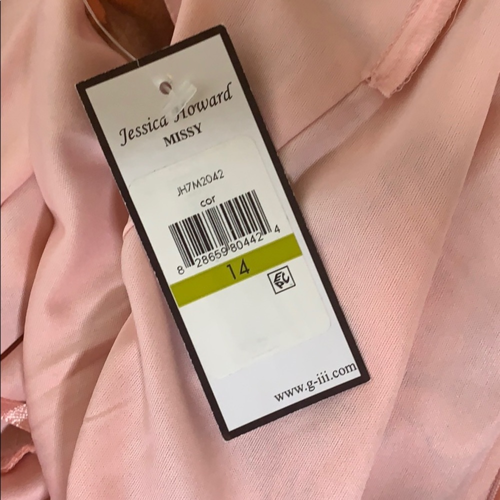 Peach, Tan and Cream Mid-length Dress Size 14 New - Picture 7 of 7
